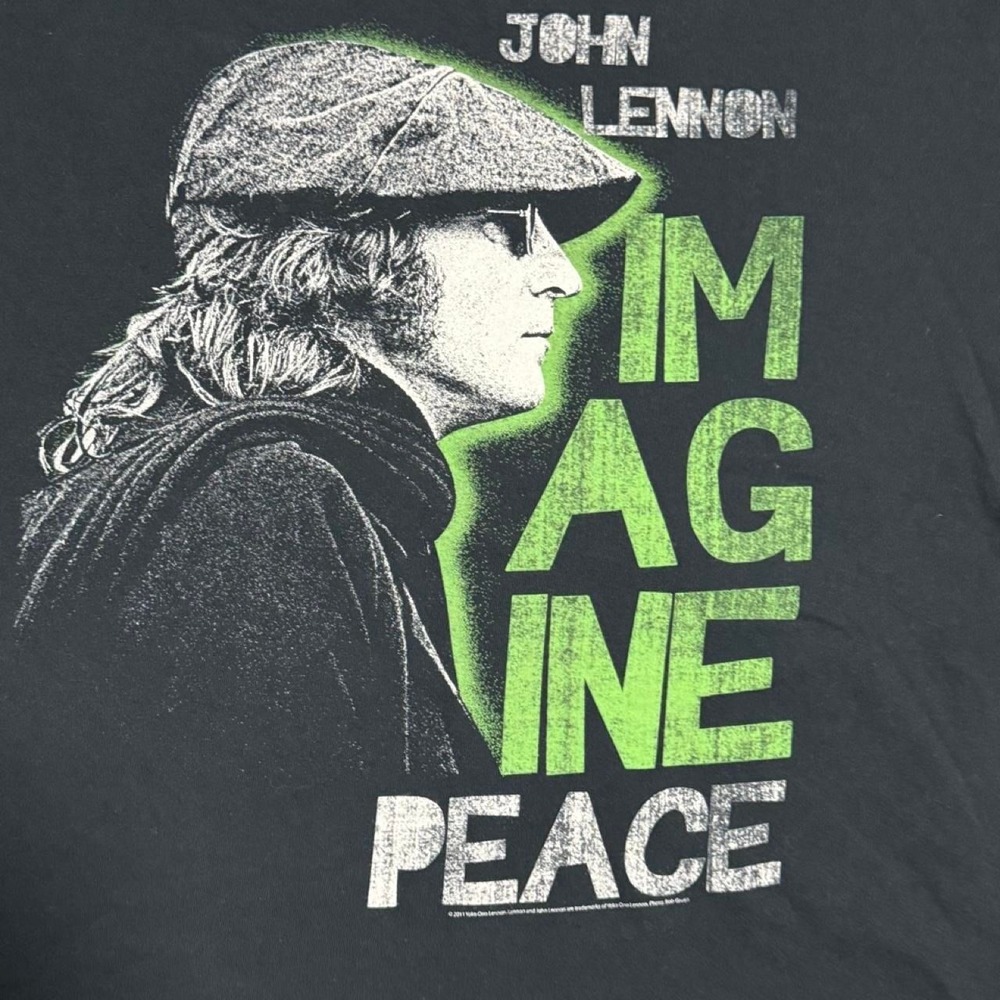 John Lennon Imagine Peace 2011 black T-shirt Size XL - Picture 2 of 7